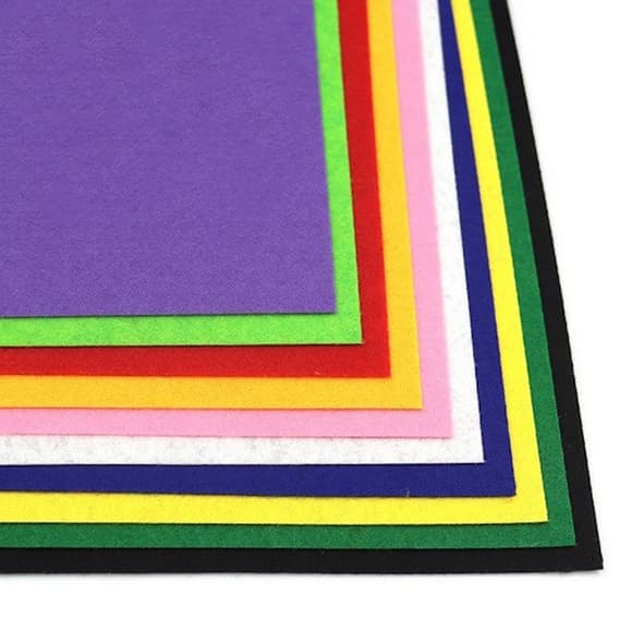 Фетрові листи для рукоділля на клейовій основі HQK170-MIX 1,2 мм, A4