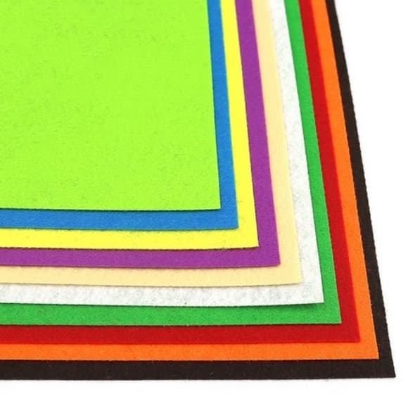 Фетровые листы для рукоделия HQ170-MIX2, 1,2 мм, А4