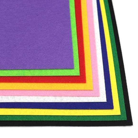 Фетровые листы для рукоделия HQ170-MIX1, 1,2 мм, A4