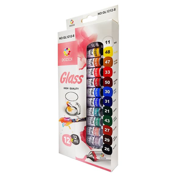 Набір фарб для скла та кераміки DSCN0678, 12 мл 12 шт