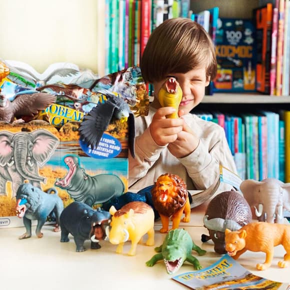 Стретч-игрушка сюрприз "Повелители саванны" #sbabam 68-CN-2020 в виде животного