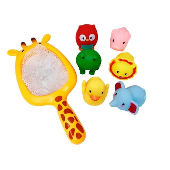 Набор игрушек для ванны MGZ-0933 сачок, 6 игрушек