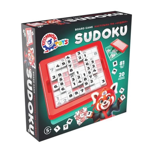 Дитяча розвиваюча гра "Судоку" 2956TXK 81 фішка, 10 шаблонів
