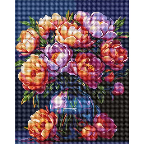 Алмазная мозаика "Букет пионов" ©art_selena_ua AMO20028, 40х50 см