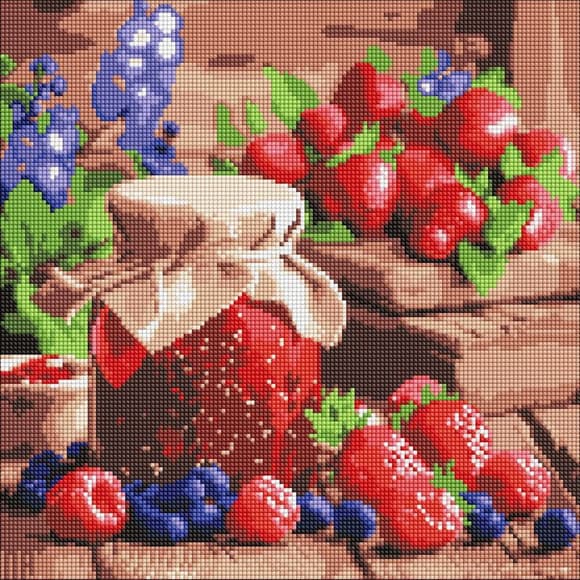 Алмазная мозаика "Малиновое варенье" ©art_selena_ua AMO8082, 40х40 см