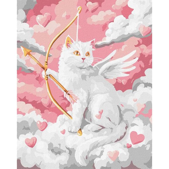 Картина по номерам "Кошачий Купидон" ©art_selena_ua KHO5207, 40х50 см