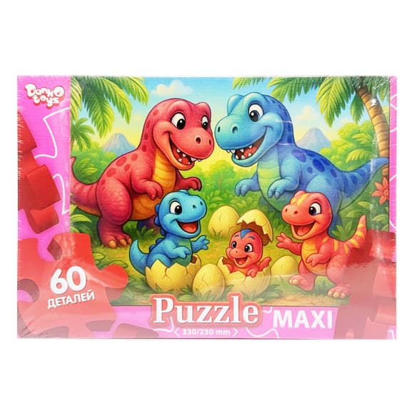 Дитячі пазли-максі "Динозаврики" Mx60-12-16, 60 елементів