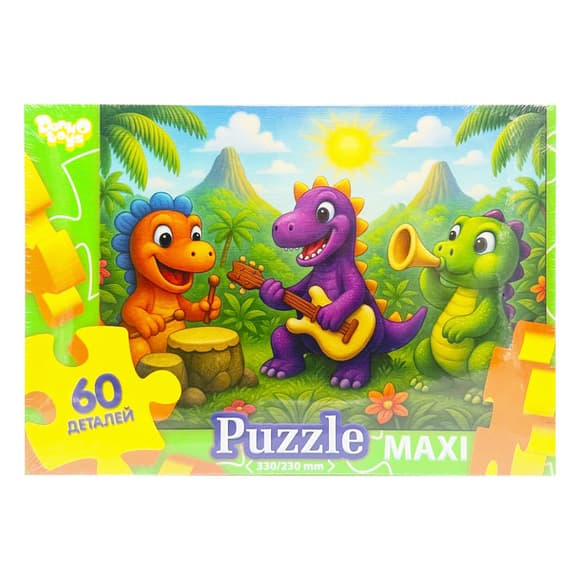 Дитячі пазли-максі "Музикальні динозаври" Mx60-12-14, 60 елементів