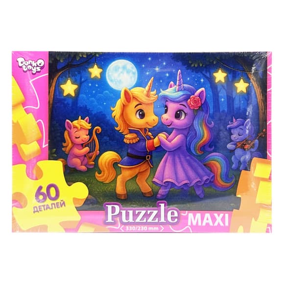 Детские пазлы-макси "Танцующие пони" Mx60-12-04, 60 элементов