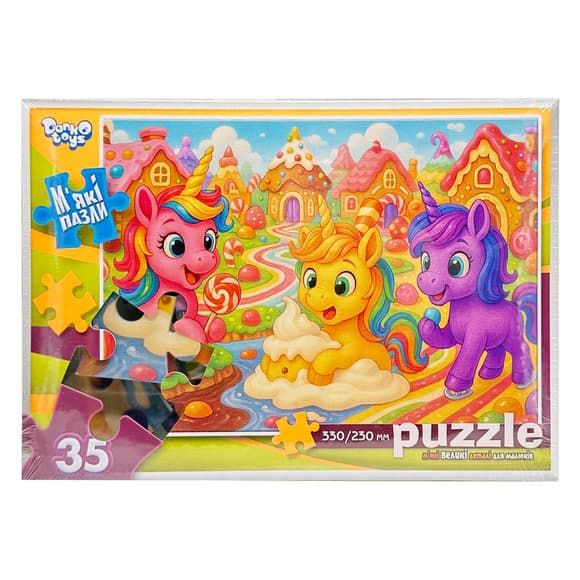 Дитячі м'які пазли "Поні в солодкому світі" S35-11-10, 35 елементів