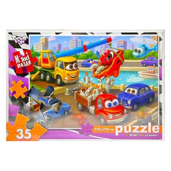 Детские мягкие пазлы "Рыболовство" S35-11-01, 35 элементов