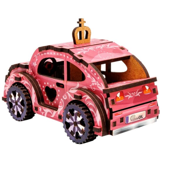 Дерев'яний 3D конструктор "Turbo Princess" Puz-00969, 70 деталей