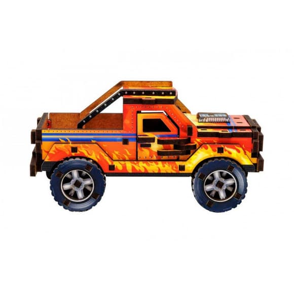 Деревянный 3D конструктор "Turbo off-road" Puz-00972, 87 деталей