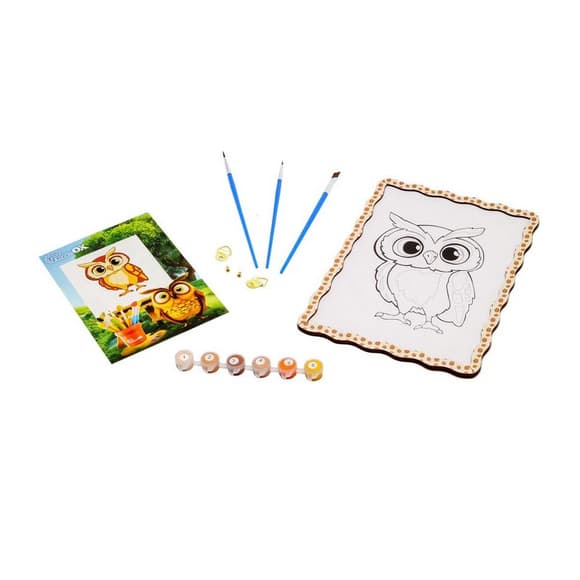 Дитячий набір для розпису по дереву "Сова" Puz-22964 формат А4