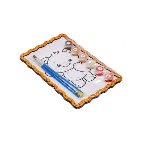 Детский набор для росписи по дереву "Мишка" Puz-22982 формат А5