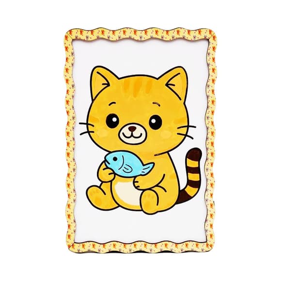 Дитячий набір для розпису по дереву "Котик" Puz-22980 формат А5