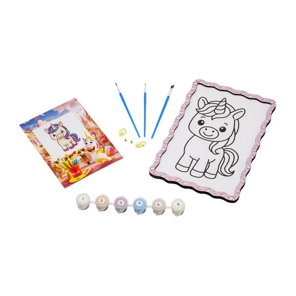 Дитячий набір для розпису по дереву "Єдиноріг" Puz-22981 формат А5