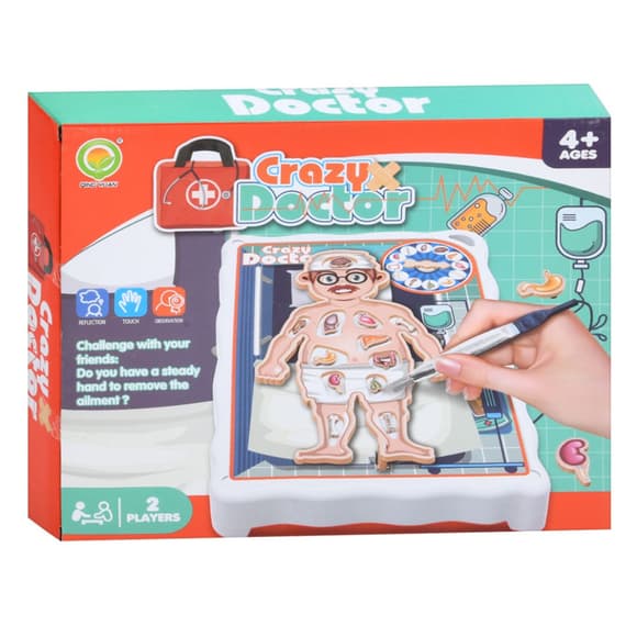 Детская настольная игра "Crazy Doctor" 1295-3 игровое поле, рулетка
