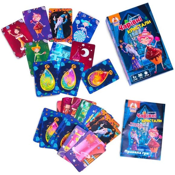 Настільна розважальна гра "Чарівні кристали" VT8077-04, 50 карток