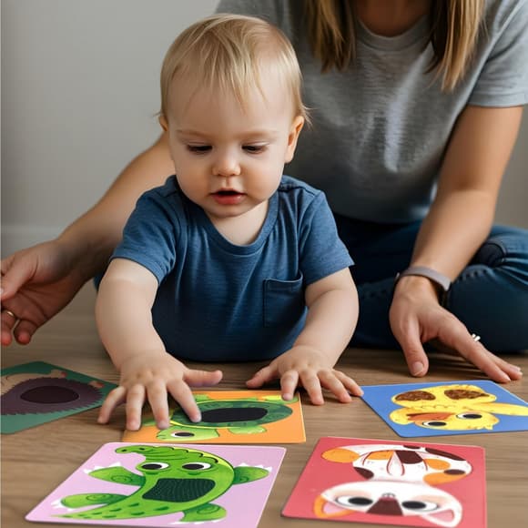 Набір карток з тактильними елементами "Малюки тварин" 301230