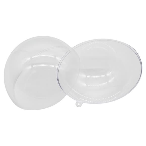 Акрилова заготовка "Новорічна куля" HJ-3 з петелькою, 120 мм