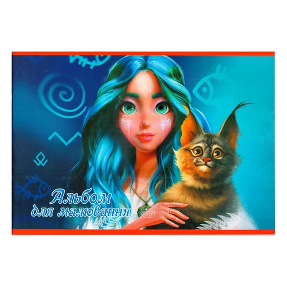 Альбом для малювання "Герої мультфільмів" 902053, 24 аркуші, скоба, в асортименті
