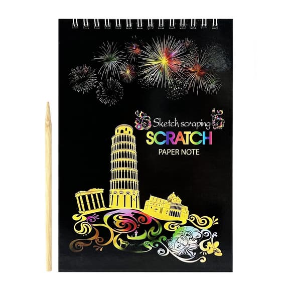 Скретчбук "Europe" 20-0915-WH-1 на спирали, 10 листов, 14х20 см