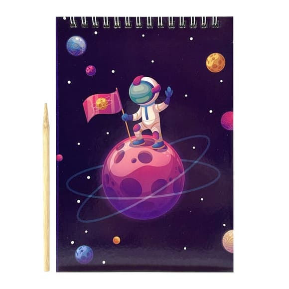 Скретчбук "Космос" 20-8807-WH-2 на спіралі, 10 аркушів, 14х20 см