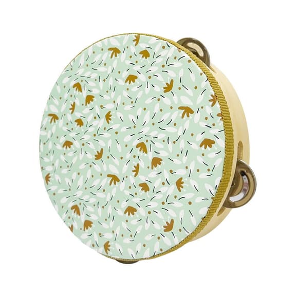 Деревянная игрушка Бубен "Цветочки" MD 0367-58 диаметр 15 см