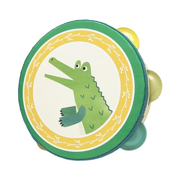 Деревянная игрушка Бубен "Крокодил" MD 0367-57 диаметр 15 см