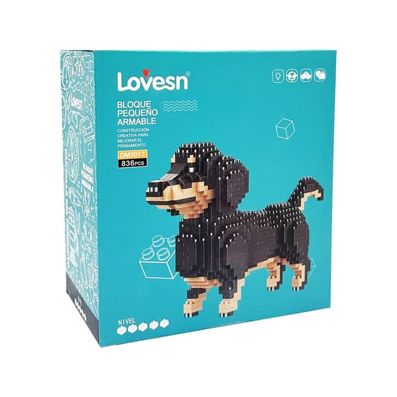 Пиксельный конструктор "Такса" DM3017 пластиковый, 836 деталей