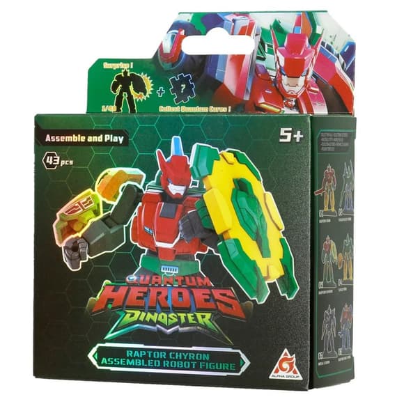 Детский робот-конструктор "Раптор Хайрон" Dinoster EU580881A-3, 45 деталей