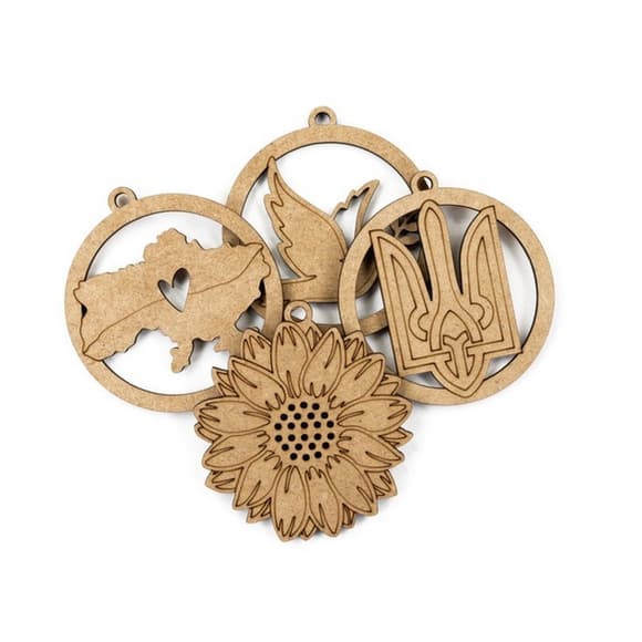 Детский набор заготовок "С Украиной в сердце“ UKR-LOVE 7,5х8 см