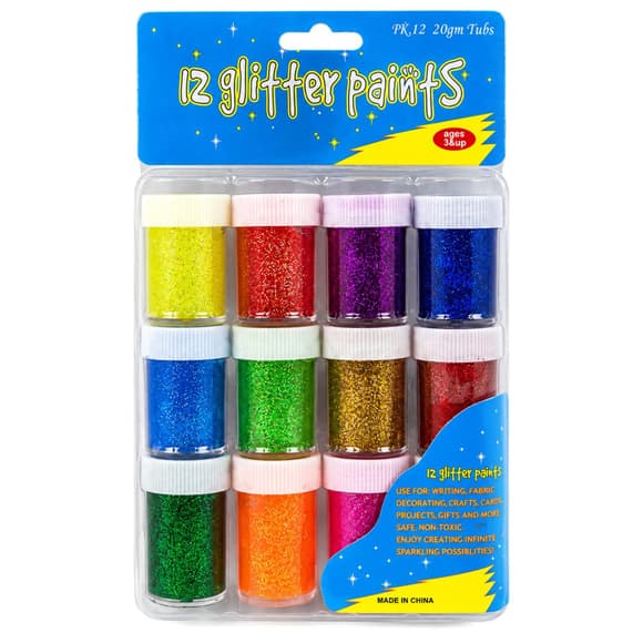 Дитячий набір декоративного клею "Glitter" DSCN9530, 12 кольорів
