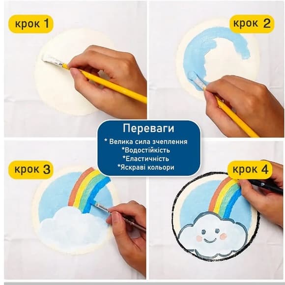 Набір акрилових фарб для текстилю "Art rangers" PA50.12012, 12 кольорів 