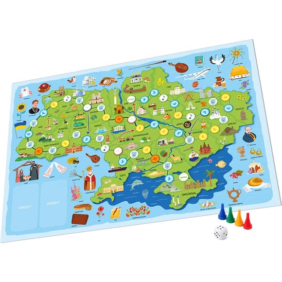 Настольная игра "Моя Украина" 160019 планшетки для сбора гербов