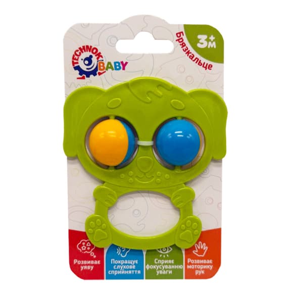 Детская погремушка "Собачка" 9338TXK-19, пластик, от 3 месяцев
