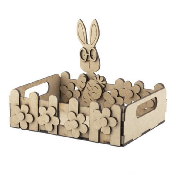Заготовка для декорування "Кошик з зайчиком" FDPO-145