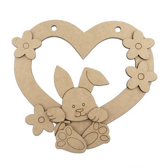 Заготовка для декорирования "Зайчик в сердце" FDPO-131