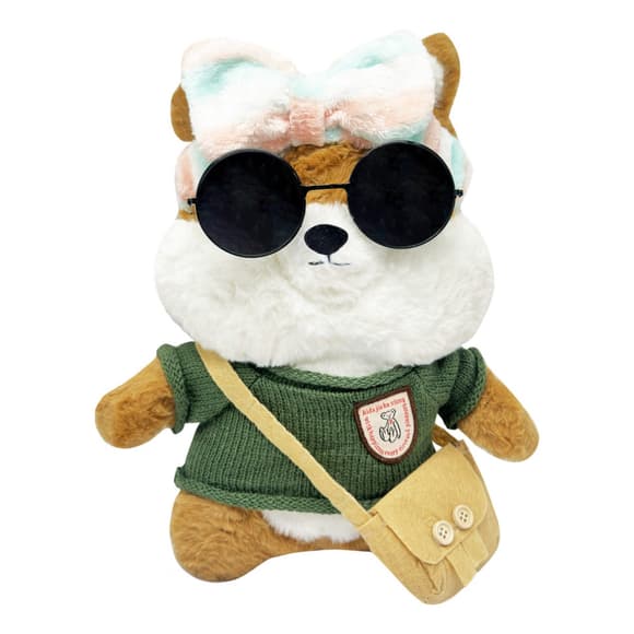 Мягкая игрушка "Собачка" K0201(Beige) одежда в ассортименте, 30 см