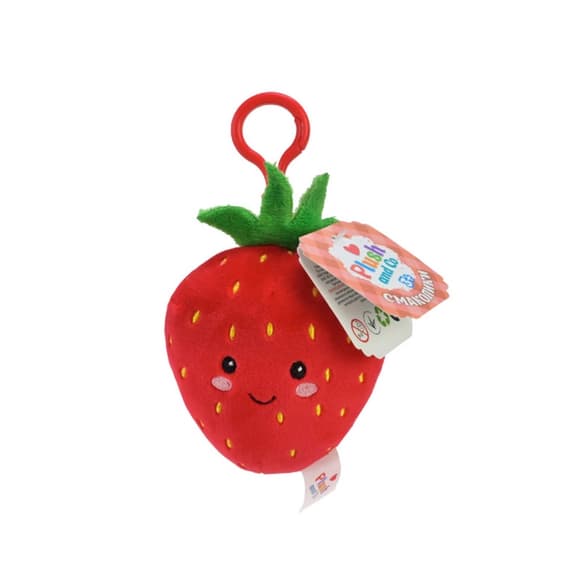 Мягкая игрушка-брелок "Клубника" PLC25086, размер 10 см