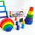 Деревянная игрушка "Радуга-балансир" C15025, 27 разноцветных фигур