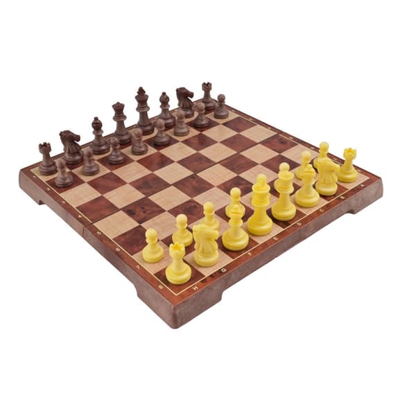 Набор настольных игр "Магнитные шахматы, шашки" 2 в 1 2258, 24х24х2,5 см