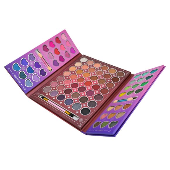 Детская палетка теней для век IG3078, 84 цвета, кисточка, аппликаторы