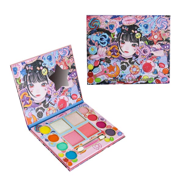 Дитяча палетка тіней для повік IG2943, 12 коль орів, з аплікатором