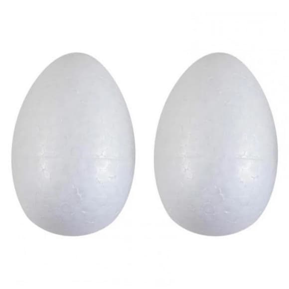 Набор пенопластовых заготовок "Яйцо" 740598, в наборе 2 шт 90 мм 