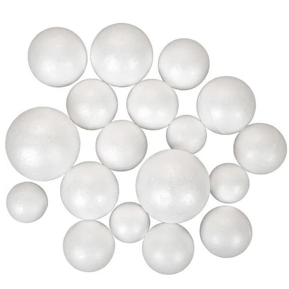 Набір пінопластових заготовок "Куля" 743112 в наборі 36 шт, мікс розмірів