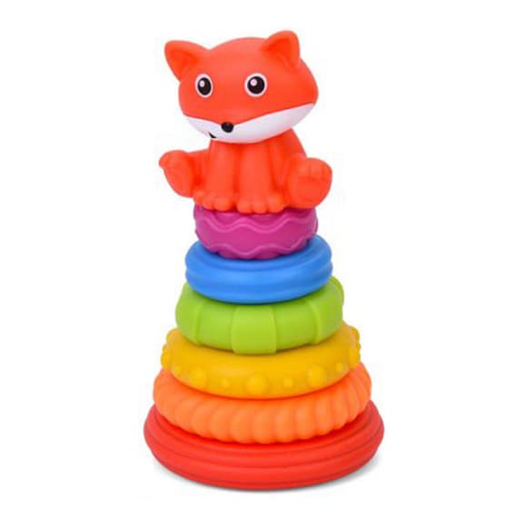 Дитяча іграшка "Пірамідка Лисичка" 638-112(Orange) 18,5 см, 6 кілець