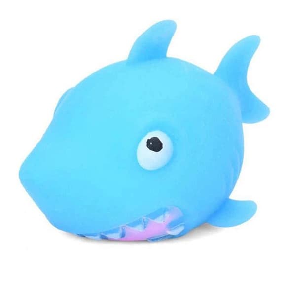 Детская игрушка-антистресс "Акула" MS 4043(Blue) с мукой, 10 см