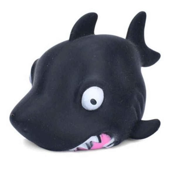 Детская игрушка-антистресс "Акула" MS 4043(Black) с мукой, 10 см